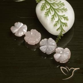 8.33 ctw Pink Moonstone Stones, Natural Moonstone in Carved Flower Shape for Sale
