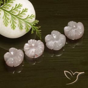 14.05 ctw Pink Moonstone Stones, Natural Moonstone in Carved Flower Shape for Sale