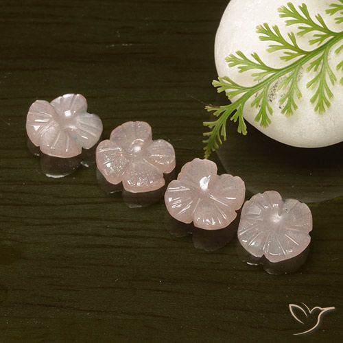 6.37 ct Pink Moonstone, 8.9 x 8.8 mm Carved From India, Photo A