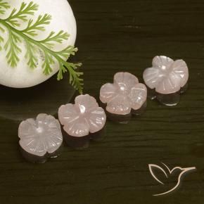 6.37 ctw Pink Moonstone Stones, Natural Moonstone in Carved Flower Shape for Sale