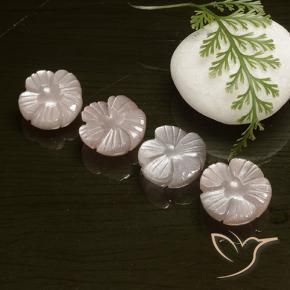 19.49 ctw Brown Moonstone Stones, Natural Moonstone in Carved Flower Shape for Sale