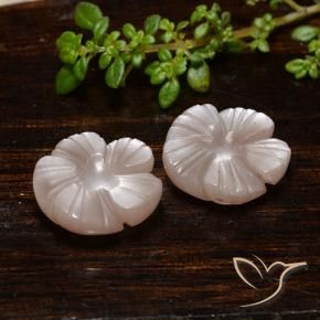 10.66 ctw Brown Moonstone Stones, Natural Moonstone in Carved Flower Shape for Sale