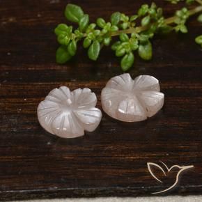 5.53 ctw Brown Moonstone Stones, Natural Moonstone in Carved Flower Shape for Sale