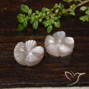 7.33 ctw Brown Moonstone Stones, Natural Moonstone in Carved Flower Shape for Sale