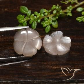 Moonstone Gemstones in 12.3 x 11.3 mm Size for Sale, Moonstone Stones in Very Light Brown Color