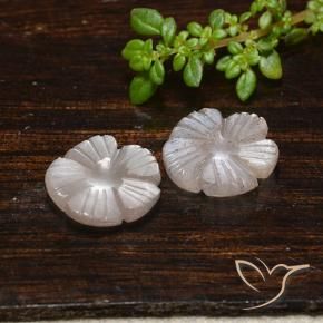 6.11 ctw Brown Moonstone Stones, Natural Moonstone in Carved Flower Shape for Sale