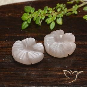 11.84 ctw Brown Moonstone Stones, Natural Moonstone in Carved Flower Shape for Sale