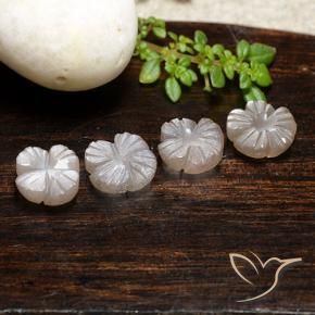 7.00 ctw Brown Moonstone Stones, Natural Moonstone in Carved Flower Shape for Sale
