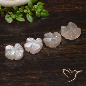 4.06 ctw Brown Moonstone Stones, Natural Moonstone in Carved Flower Shape for Sale