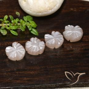 6.24 ctw Brown Moonstone Stones, Natural Moonstone in Carved Flower Shape for Sale