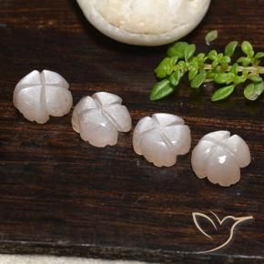 Moonstone Gemstones in 8 x 8 mm (calibrated) Size for Sale, Moonstone Stones in Very Light Brown Color