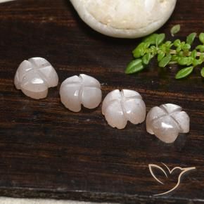 Moonstone Gemstones in 7.6 x 7.4 mm Size for Sale, Moonstone Stones in Very Light Brown Color