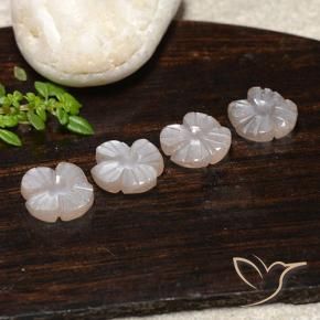5.18 ctw Brown Moonstone Stones, Natural Moonstone in Carved Flower Shape for Sale