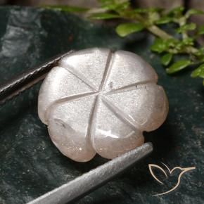Moonstone Gemstone in 14 x 14 mm (calibrated) Size for Sale, Moonstone Stone in Very Light Brown Color