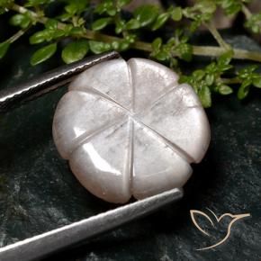 Moonstone Gemstone in 15 x 15 mm (calibrated) Size for Sale, Moonstone Stone in Very Light Pink Color