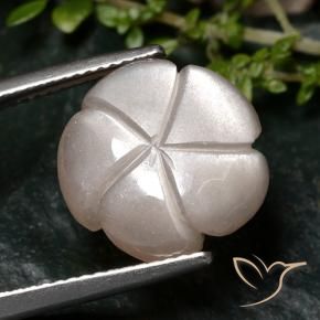 Moonstone Gemstone in 14 x 14 mm (calibrated) Size for Sale, Moonstone Stone in Very Light Brown Color