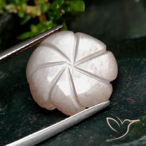 Moonstone Gemstone in 15 x 15 mm (calibrated) Size for Sale, Moonstone Stone in Peach Orange Color