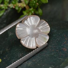 2.64 ct Orange Moonstone Stone, Natural Moonstone in Carved Flower Shape for Sale