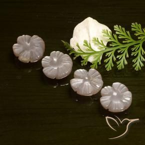 9.40 ctw Orange Moonstone Stones, Natural Moonstone in Carved Flower Shape for Sale