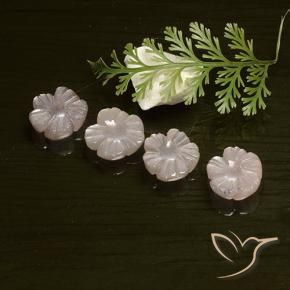 7.08 ctw Orange Moonstone Stones, Natural Moonstone in Carved Flower Shape for Sale