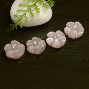 11.62 ctw Pink Moonstone Stones, Natural Moonstone in Carved Flower Shape for Sale