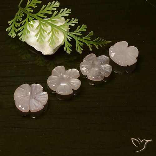 5.24ctw Natural Peach Orange Moonstone, Flower Cut, Translucent