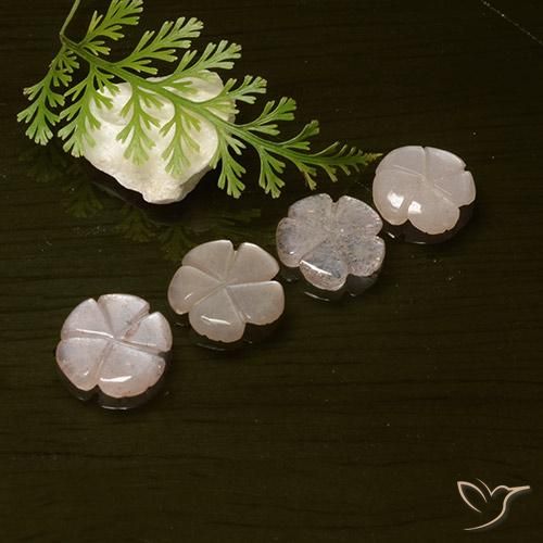 Moonstone Gemstones in 9.5 x 9.4 mm Size for Sale, Moonstone Stones in Peach Orange Color