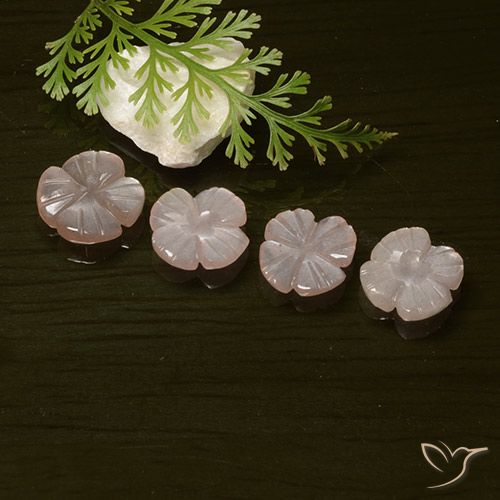 4.23ctw Natural Light Orange Moonstone, Flower Cut, Translucent, Photo A