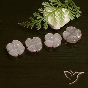 4.23 ctw Orange Moonstone Stones, Natural Moonstone in Carved Flower Shape for Sale