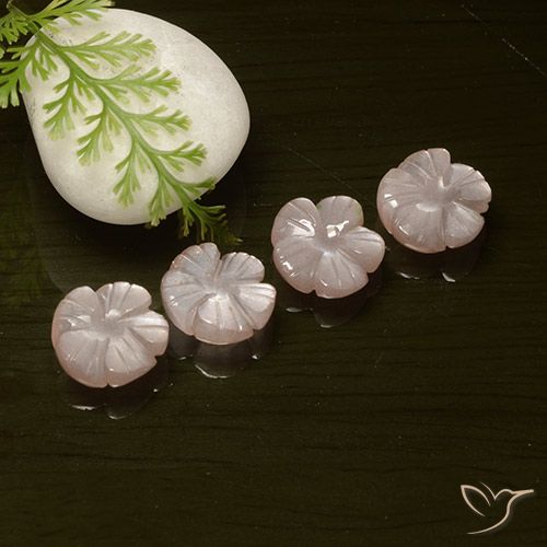 10.77ctw Natural Peach Orange Moonstone, Flower Cut, Translucent