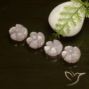 10.77 ctw Orange Moonstone Stones, Natural Moonstone in Carved Flower Shape for Sale
