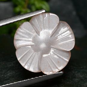Rosado muy claro Piedra de Luna Gema - 3.6ct Flor tallada (ID: 485358)