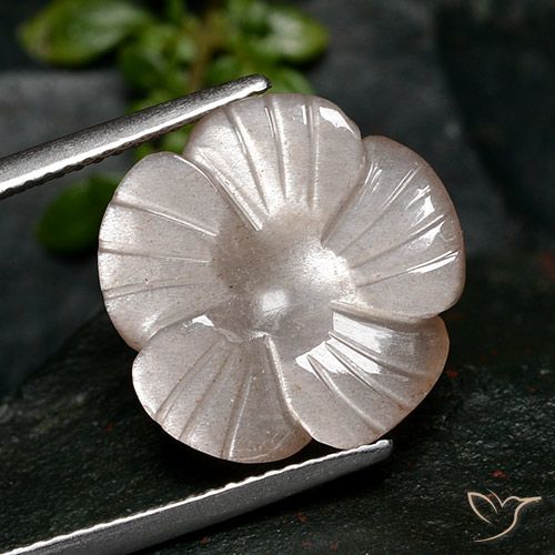 7.28 ct Pink Moonstone, 15.3 x 15.2 mm Carved From India, Photo A