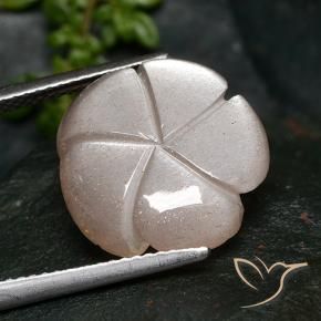 Moonstone Gemstone in 15 x 15 mm (calibrated) Size for Sale, Moonstone Stone in Very Light Pink Color