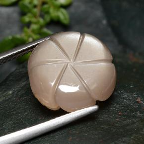 Moonstone Gemstone in 14.3 x 14.2 mm Size for Sale, Moonstone Stone in Peach Orange Color