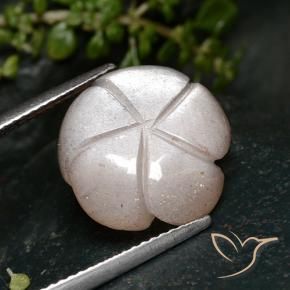 Moonstone Gemstone in 14 x 14 mm (calibrated) Size for Sale, Moonstone Stone in Very Light Pink Color