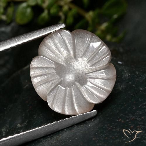 4.31 ct Pink Moonstone, 11.8 x 11.7 mm Carved From India, Photo A