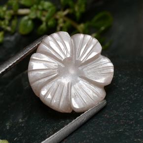 5.90 ct Pink Moonstone Stone, Natural Moonstone in Carved Flower Shape for Sale