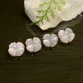 4.14 ctw Pink Moonstone Stones, Natural Moonstone in Carved Flower Shape for Sale