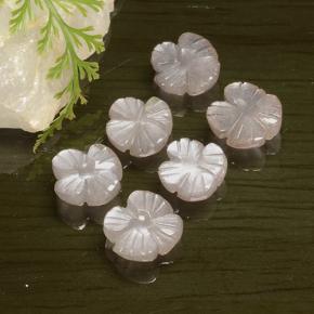 9.36 ctw Pink Moonstone Stones, Natural Moonstone in Carved Flower Shape for Sale