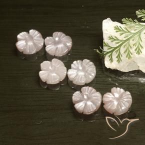 14.57 ctw Pink Moonstone Stones, Natural Moonstone in Carved Flower Shape for Sale