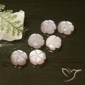 Moonstone Gemstones in 9.6 x 9.3 mm Size for Sale, Moonstone Stones in Very Light Pink Color