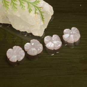 5.29 ctw Pink Moonstone Stones, Natural Moonstone in Carved Flower Shape for Sale