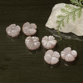 Very Light Pink Mondstein Edelstein - 2.1ct Geschnitzte Blume (ID: 485378)