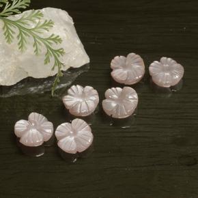 12.48 ctw Pink Moonstone Stones, Natural Moonstone in Carved Flower Shape for Sale