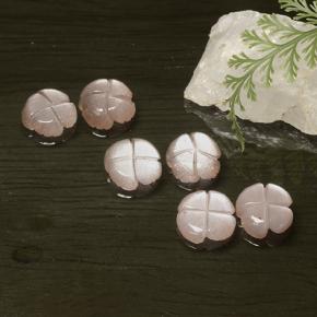 Moonstone Gemstones in 9 x 8.9 mm Size for Sale, Moonstone Stones in Very Light Pink Color