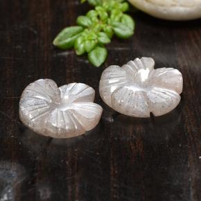 6.64 ctw Pink Moonstone Stones, Natural Moonstone in Carved Flower Shape for Sale