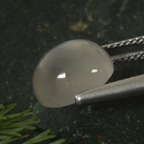 Moonstone Gemstone in 10 x 8 mm (calibrated) Size for Sale, Moonstone Stone in Very Light Grey Color