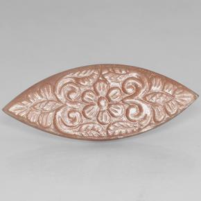 22.83 ct Orange Moonstone Stone, Natural Moonstone in Carved Marquise Shape for Sale