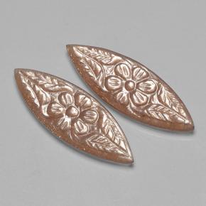 9.79 ctw Brown Moonstone Stones, Natural Moonstone in Carved Marquise Shape for Sale